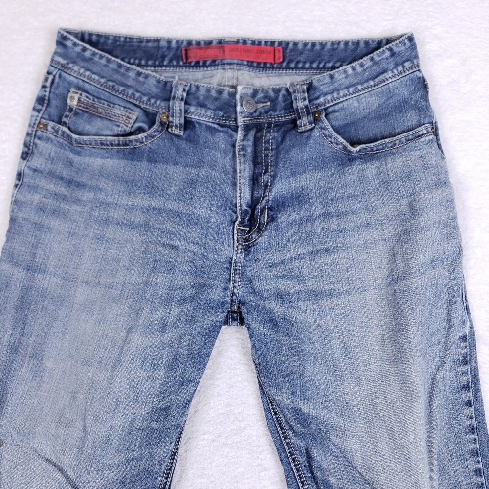 Rock & Roll Denim 36x30 Double Barrel Straight Jeans Blue Relaxed Western Cowboy - Picture 2 of 16